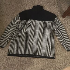 New with tags Blue and White Chevron Sweater